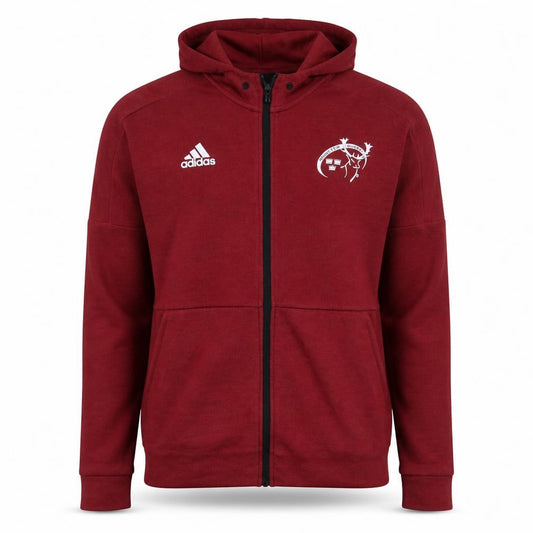 Adidas Men's Red Full Zip Hoodie Medium Rugby Sportswear