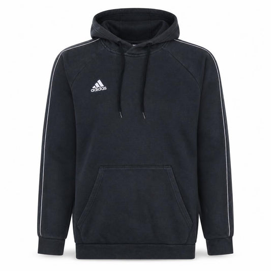 Adidas Men Black XL Pullover Hoodie with Logo Fleece Sportswear