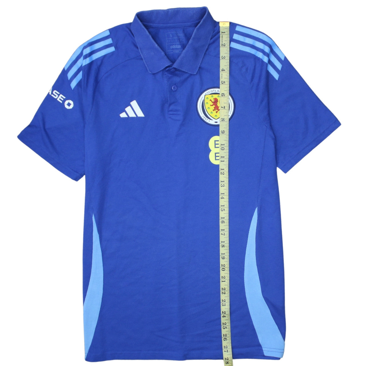 Adidas Scotland Blue Men's S Polo Short Sleeve Football Top