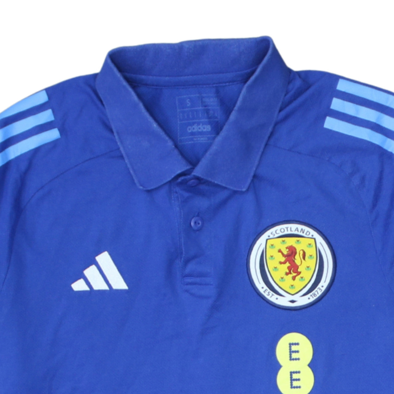 Adidas Scotland Blue Men's S Polo Short Sleeve Football Top