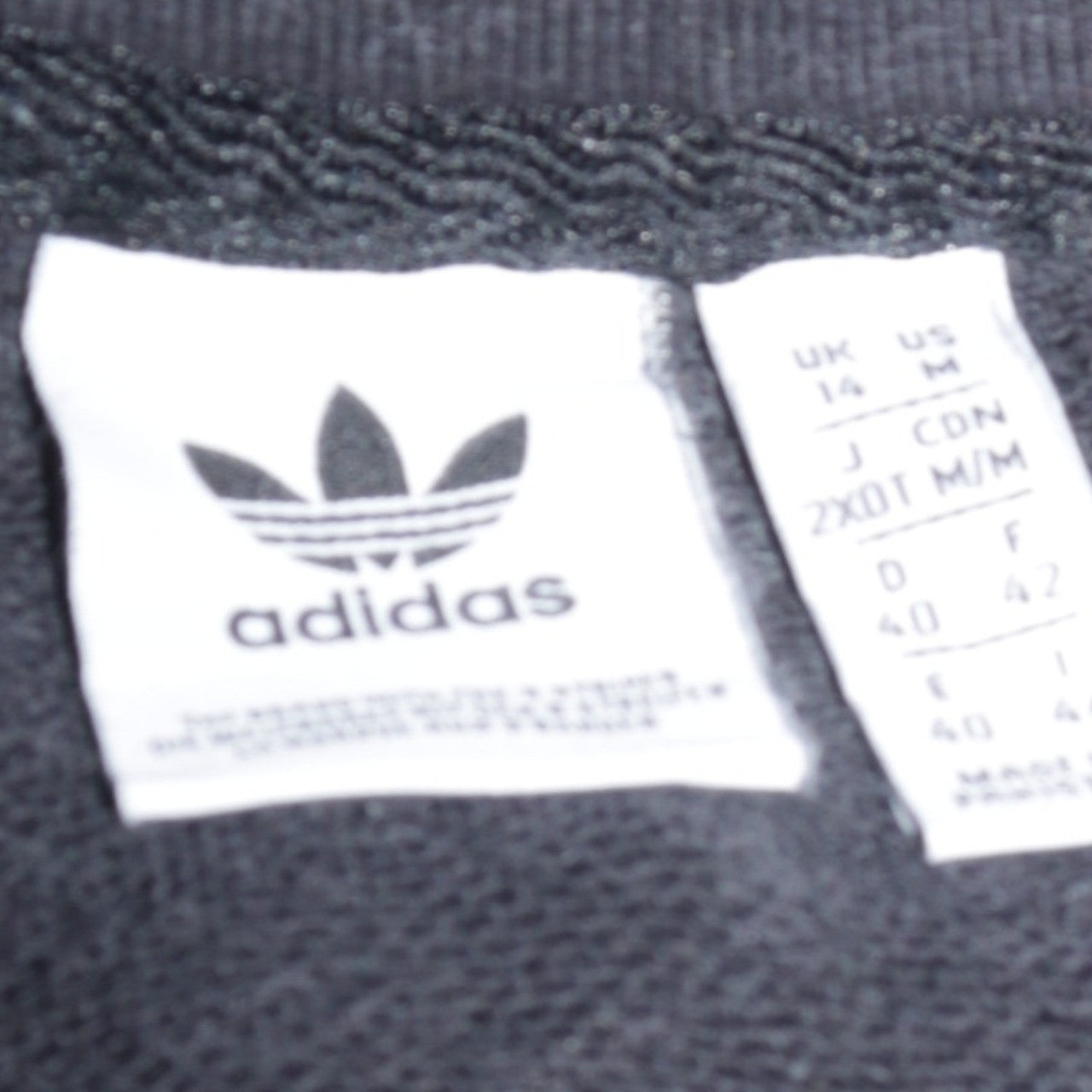 Adidas Womens Black Crew Neck Pullover Sweatshirt UK 14 Graphic Logo