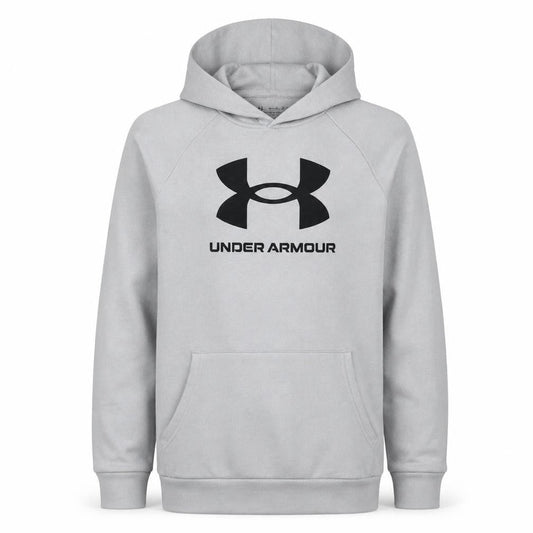 Under Armour Boys Grey Hooded Pullover Hoodie YXL Cotton Blend 12-13 Years