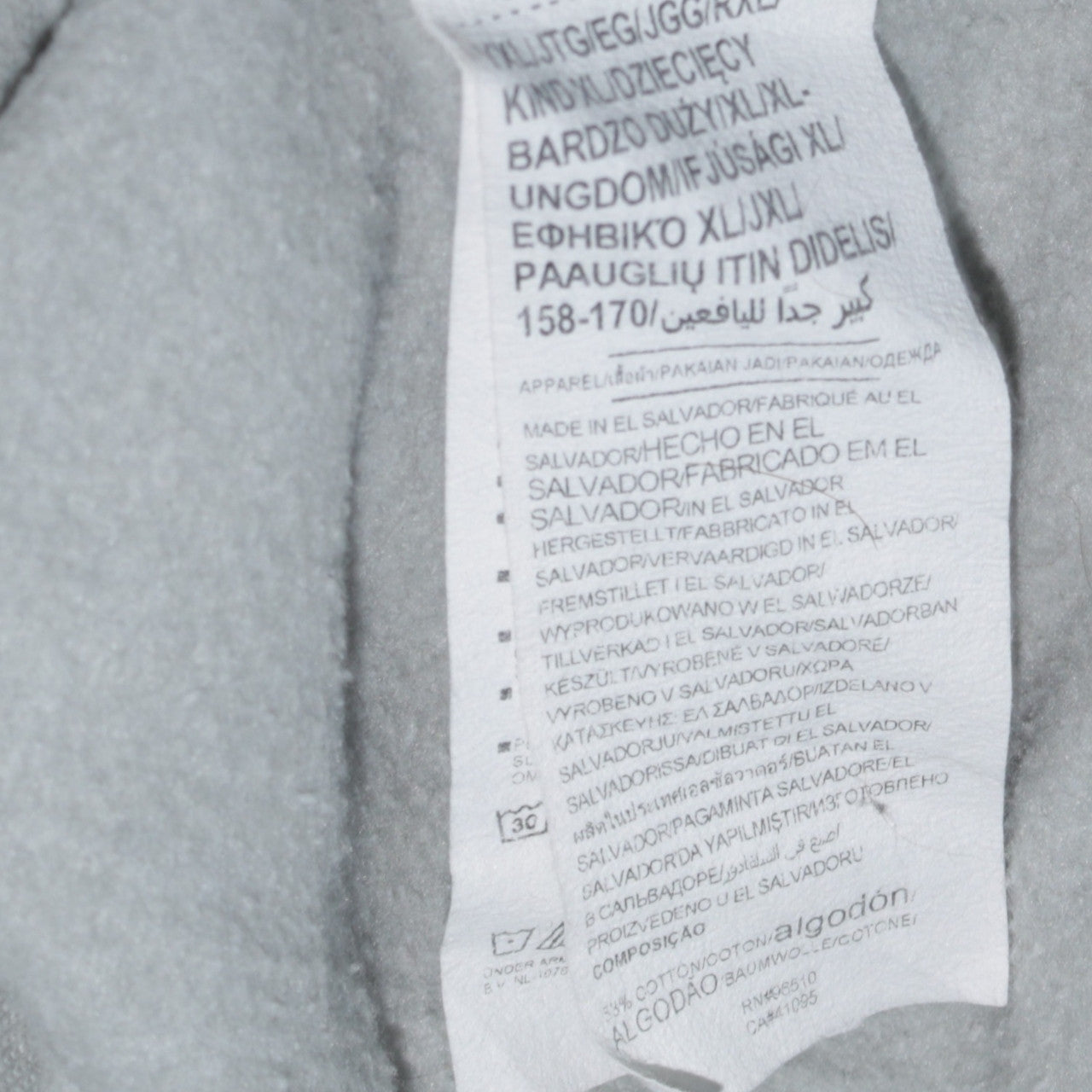 Under Armour Boys Grey Hooded Pullover Hoodie YXL 158-170cm Cotton Blend
