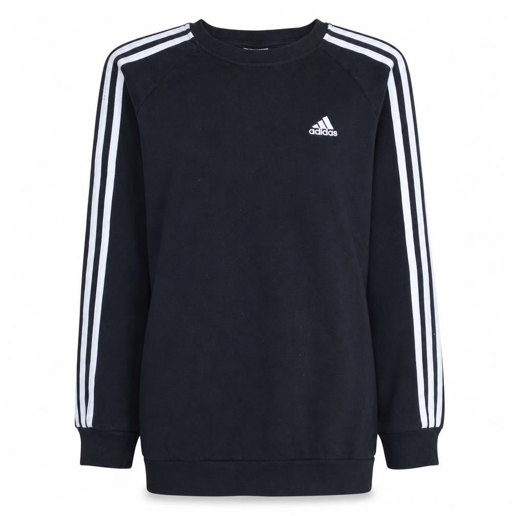 adidas Women's Black Crew Neck Long Sleeve Logo Sweatshirt Size S
