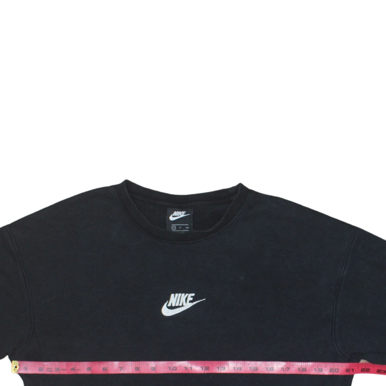Nike Men's Black Small Pullover Sweatshirt Crew Neck Logo Top