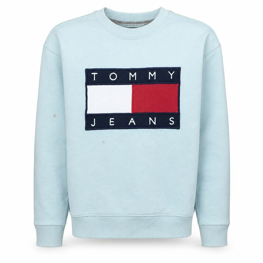 Tommy Jeans Men's Blue XS Pullover Logo Sweatshirt