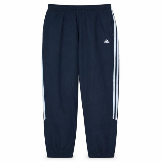 Adidas Women's Blue 2XL Jogger Trousers with Stripes