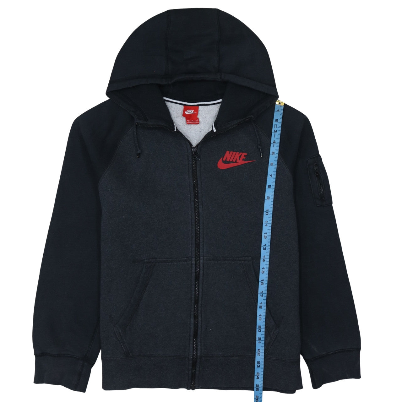 Nike Men's Black Full Zip Hoodie Size M Fleece Sweatshirt