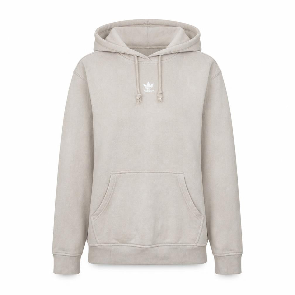 Adidas Womens Beige Hoodie Size 12 Pullover Hooded Sweatshirt