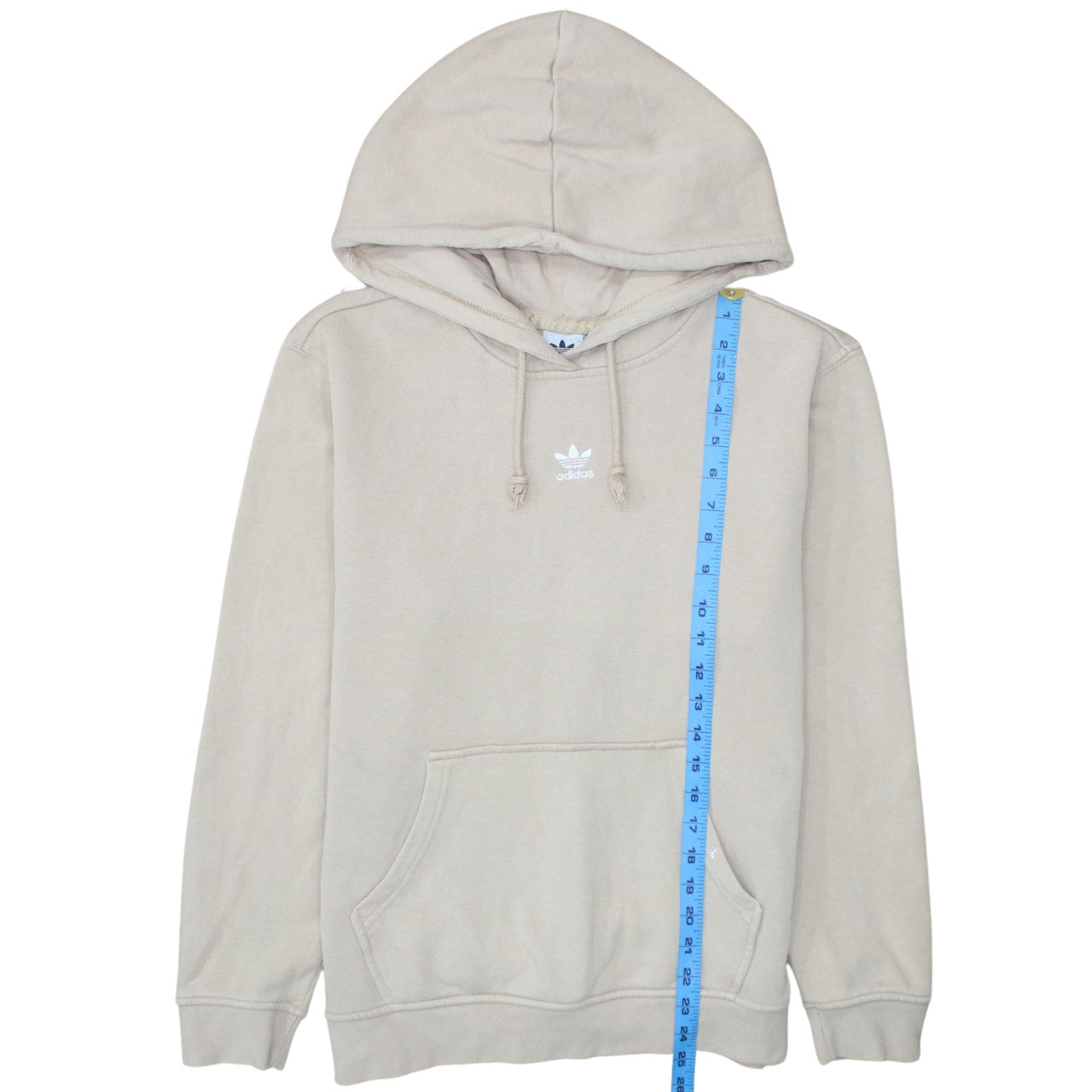Adidas Womens Beige Hoodie Size 12 Pullover Hooded Sweatshirt
