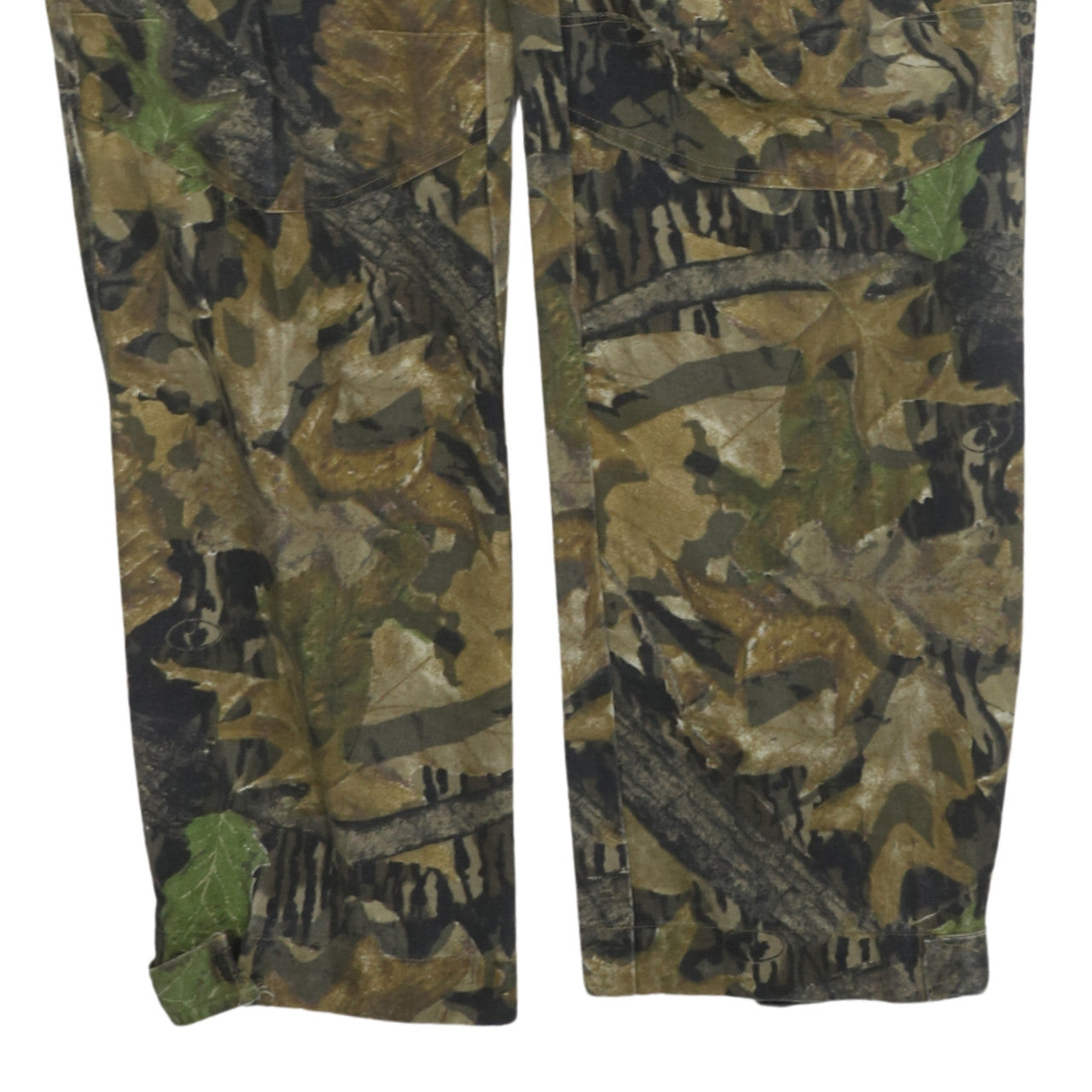 Base Camp Men's Green Camouflage Cargo Trousers Size L