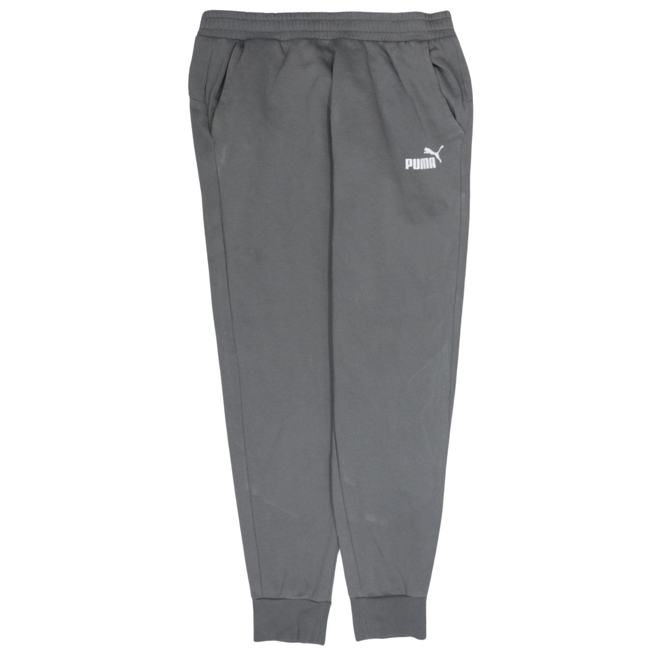Puma Men’s Grey Jogger Sweatpants L Regular Fit Comfortable