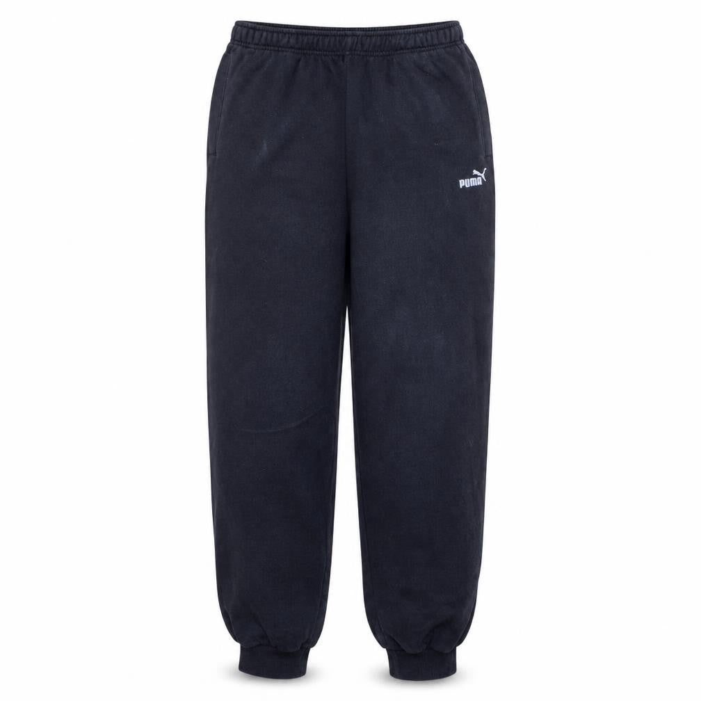 Puma Mens Black Fleece Sweatpants L Elastic Waist Casual Trousers