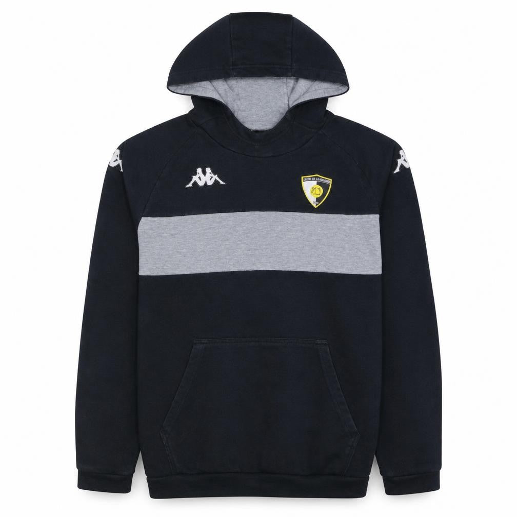 Kappa Mens Black Large Pullover Hoodie with Logo GRPT DE L'AUZON