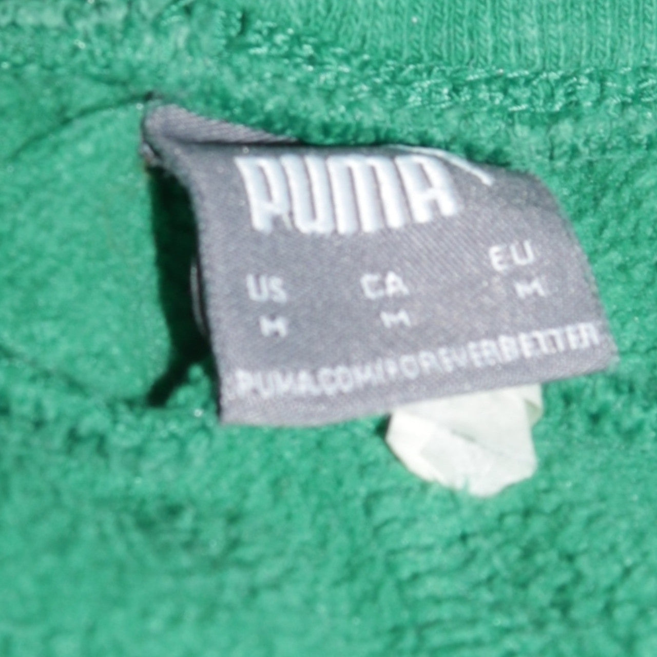 Puma Men's Green Jogger Sweatpants M Regular Fit Fleece