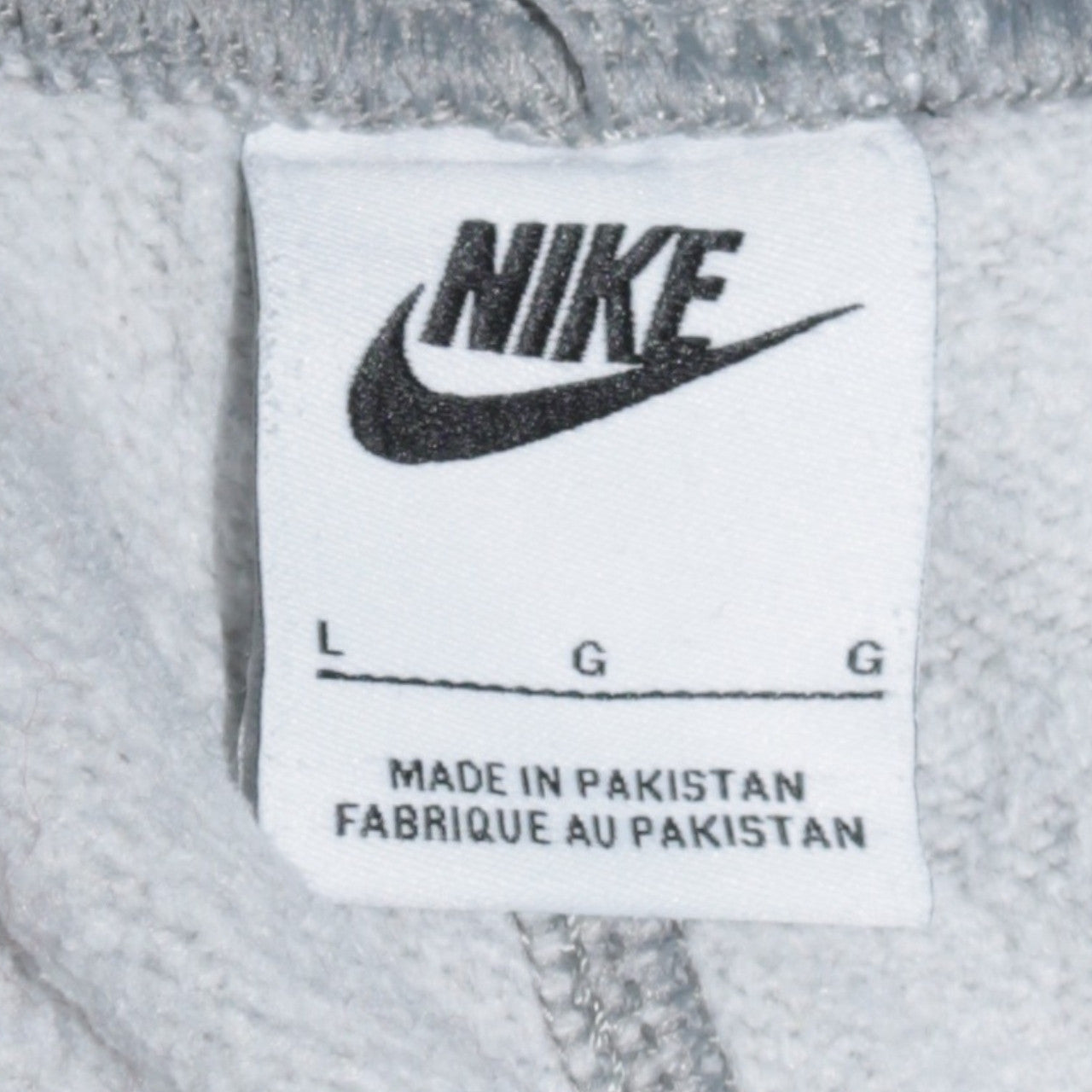 Nike Men's Grey Fleece Jogger Trousers L Regular Fit