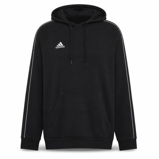 Adidas Mens Black XL Pullover Hoodie with Logo and Pockets