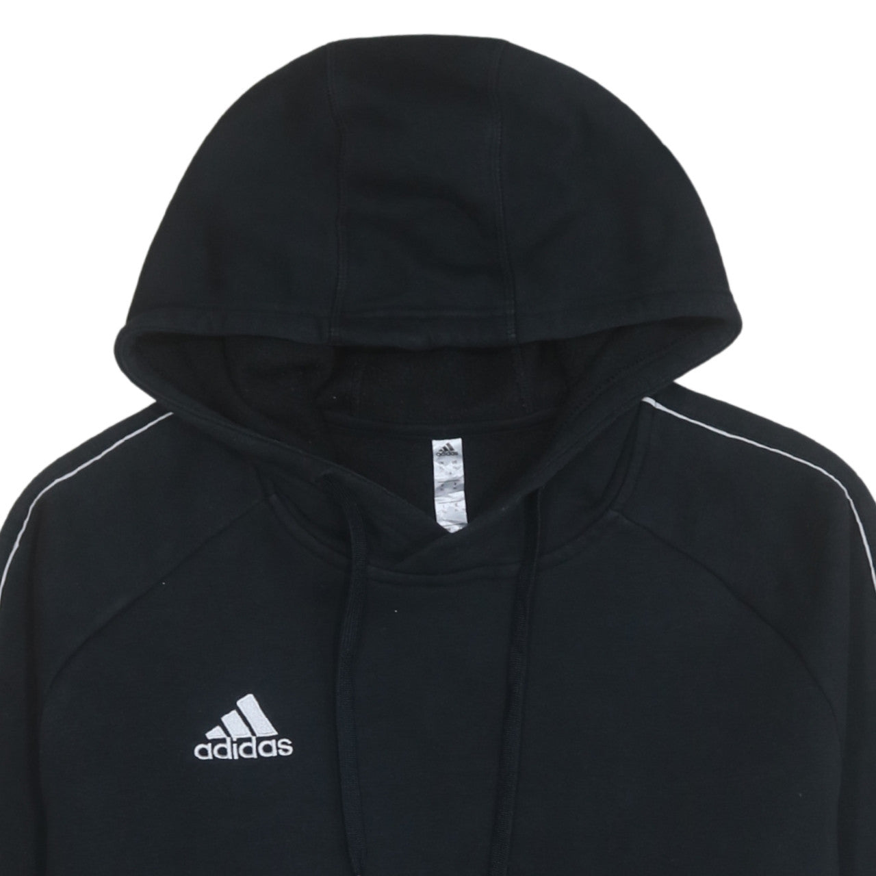 Adidas Mens Black XL Pullover Hoodie with Logo and Pockets