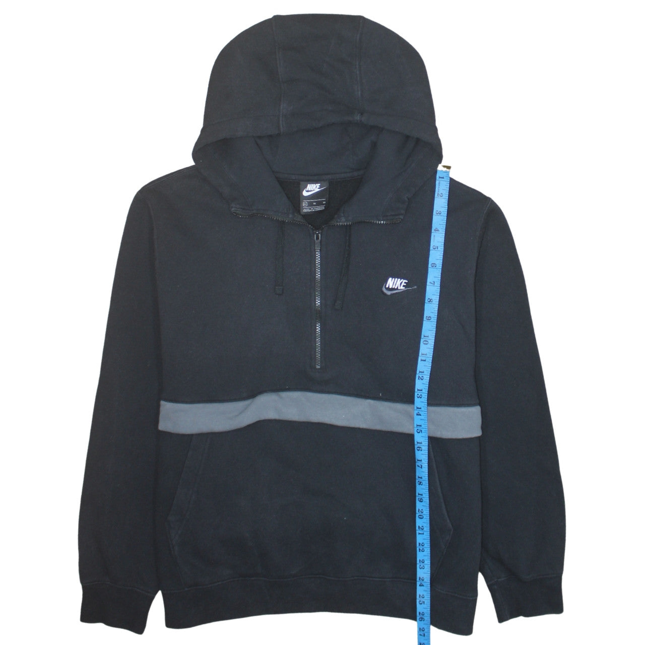 Nike Mens Black XL 1/2 Zip Hooded Sweatshirt Fleece Pullover