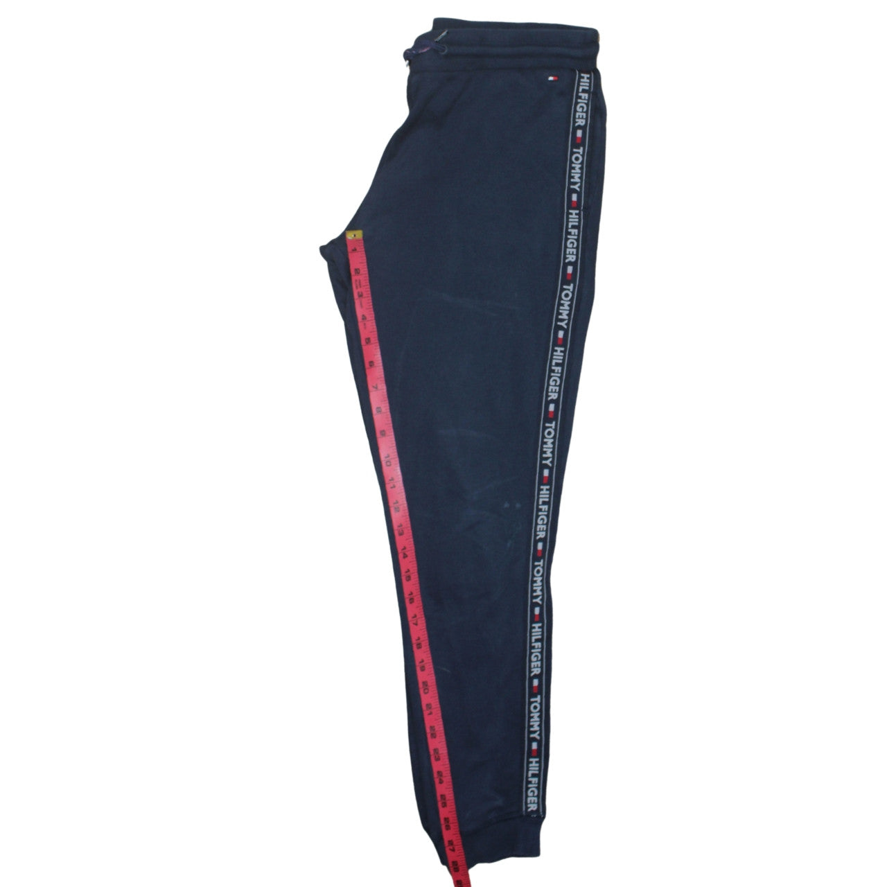 Tommy Hilfiger Men Blue Jogger Trousers Size M Logo Tape Comfort Fit