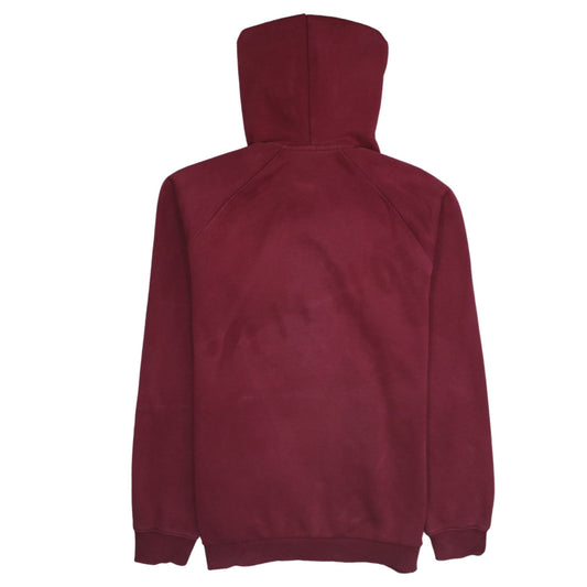 Adidas Mens Red Pullover Hoodie Large Regular Fit Logo Fleece