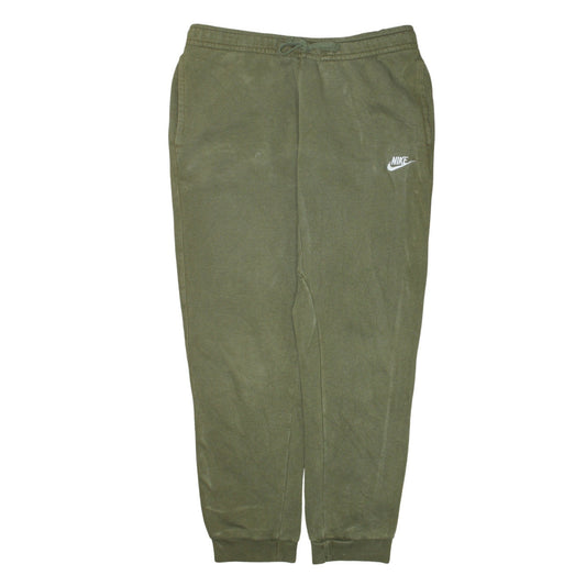Nike Men's Green Jogger Trousers L Regular Fit Cotton Blend