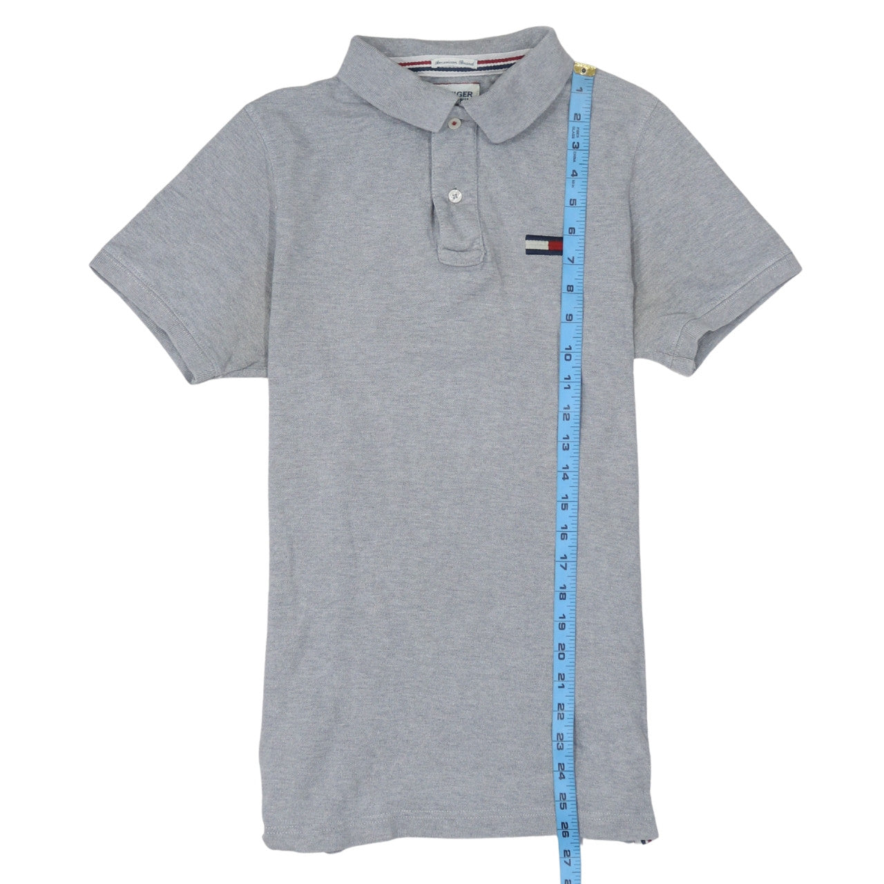 Tommy Hilfiger Men’s Grey Short Sleeve Polo Shirt Size S