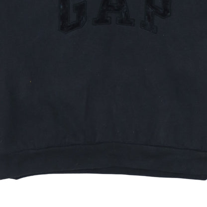 Gap Women Black Small Pullover Hoodie with Logo Detail