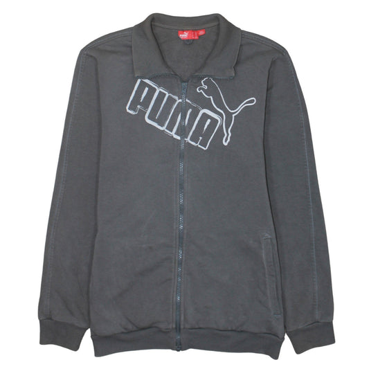 Puma Men's Grey Full Zip Logo Sweatshirt XL Fleece Jacket