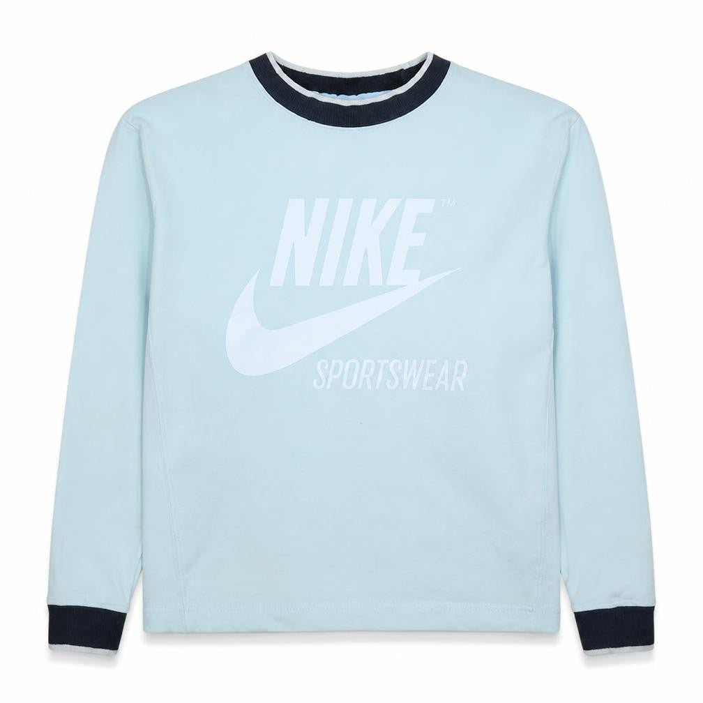 Nike Womens Blue Long Sleeve Pullover Sweatshirt Size S