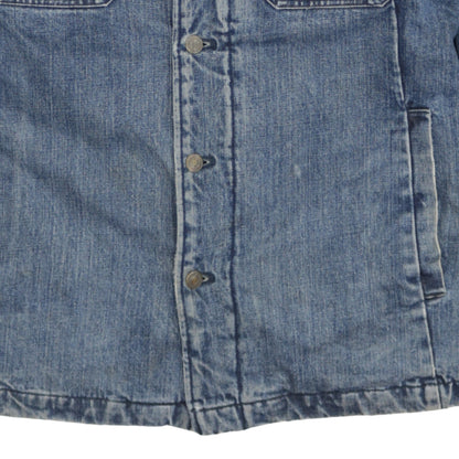 Gap Men's Blue Denim Sherpa Lined Jacket Size M