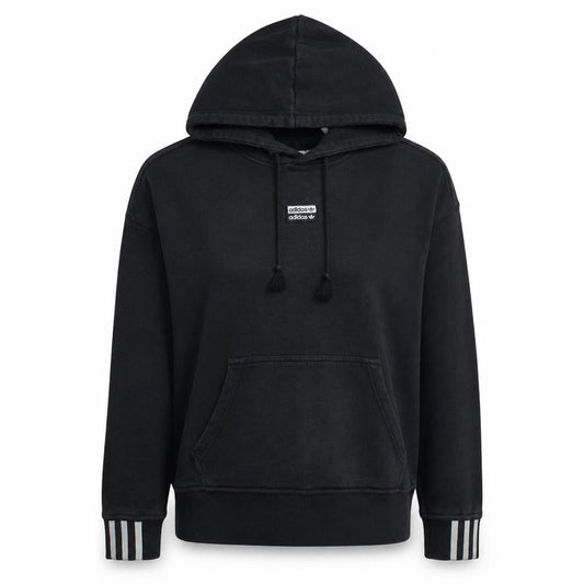 Adidas Womens Black Pullover Hoodie XS Hooded Cotton Casual Sweatshirt