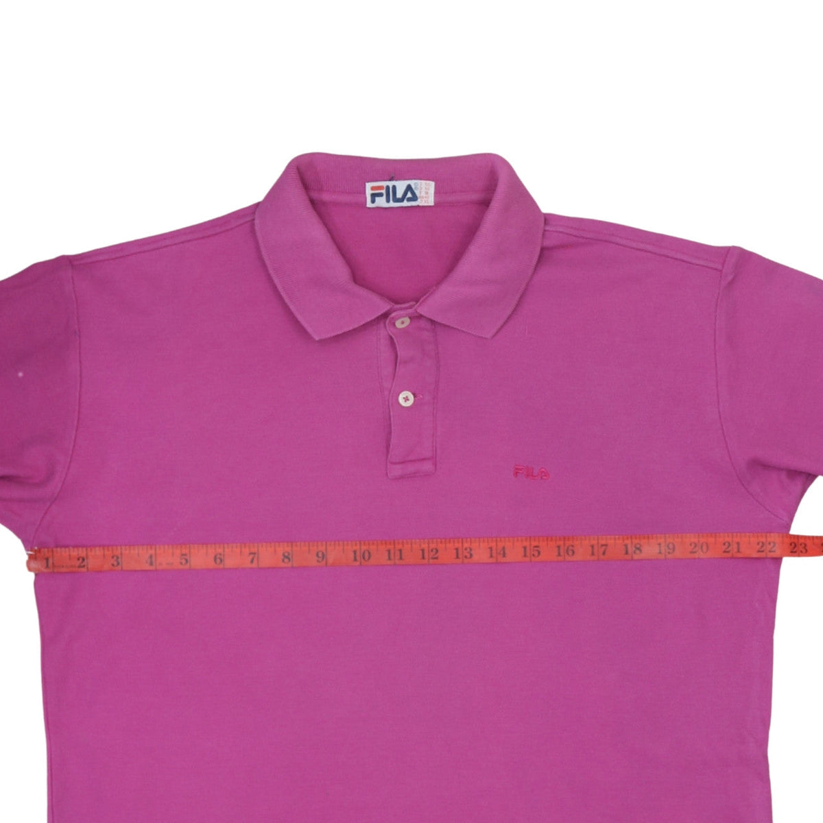 Fila Men’s Pink Long Sleeve Cotton Polo Shirt XL