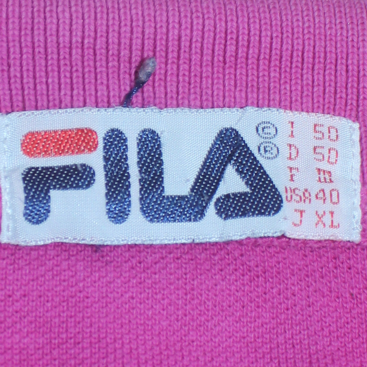 Fila Men’s Pink Long Sleeve Cotton Polo Shirt XL