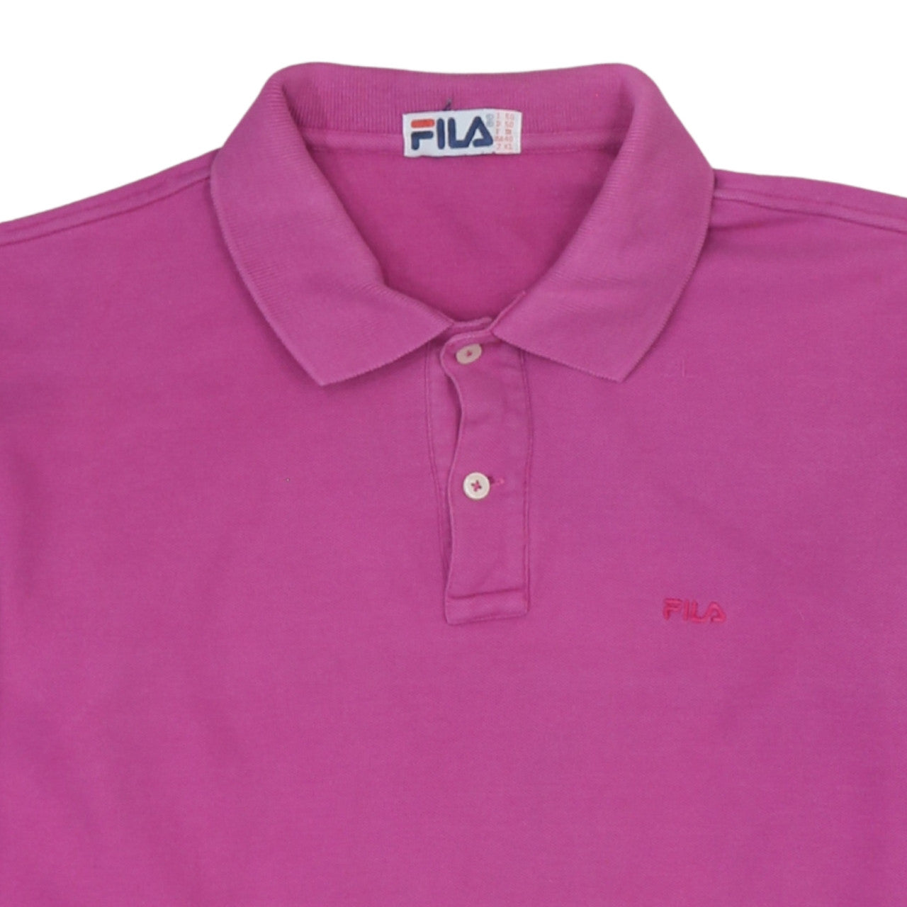 Fila Men’s Pink Long Sleeve Cotton Polo Shirt XL
