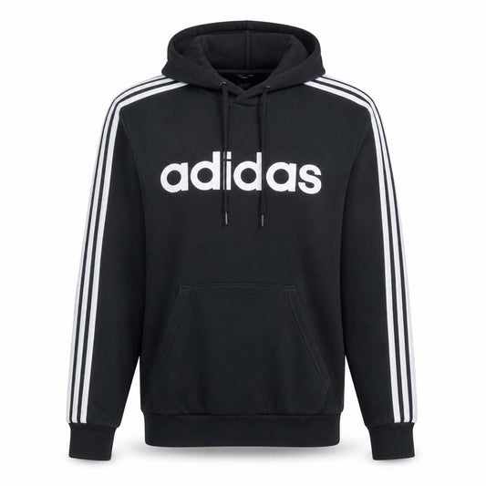 Adidas Men’s Black Pullover Hoodie Medium Sportswear Fleece