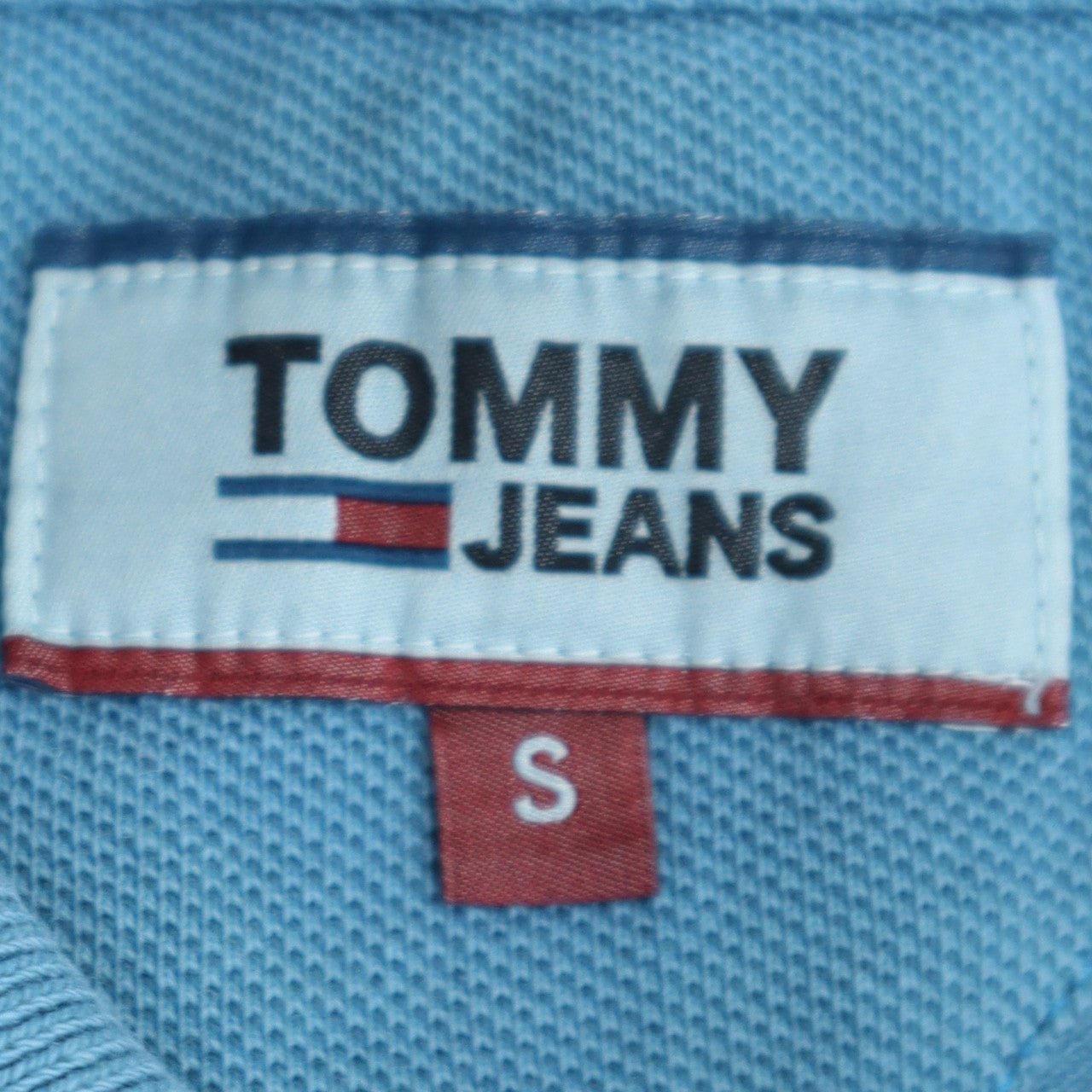 Tommy Jeans Men's Blue Cotton Polo Shirt Size S Short Sleeve