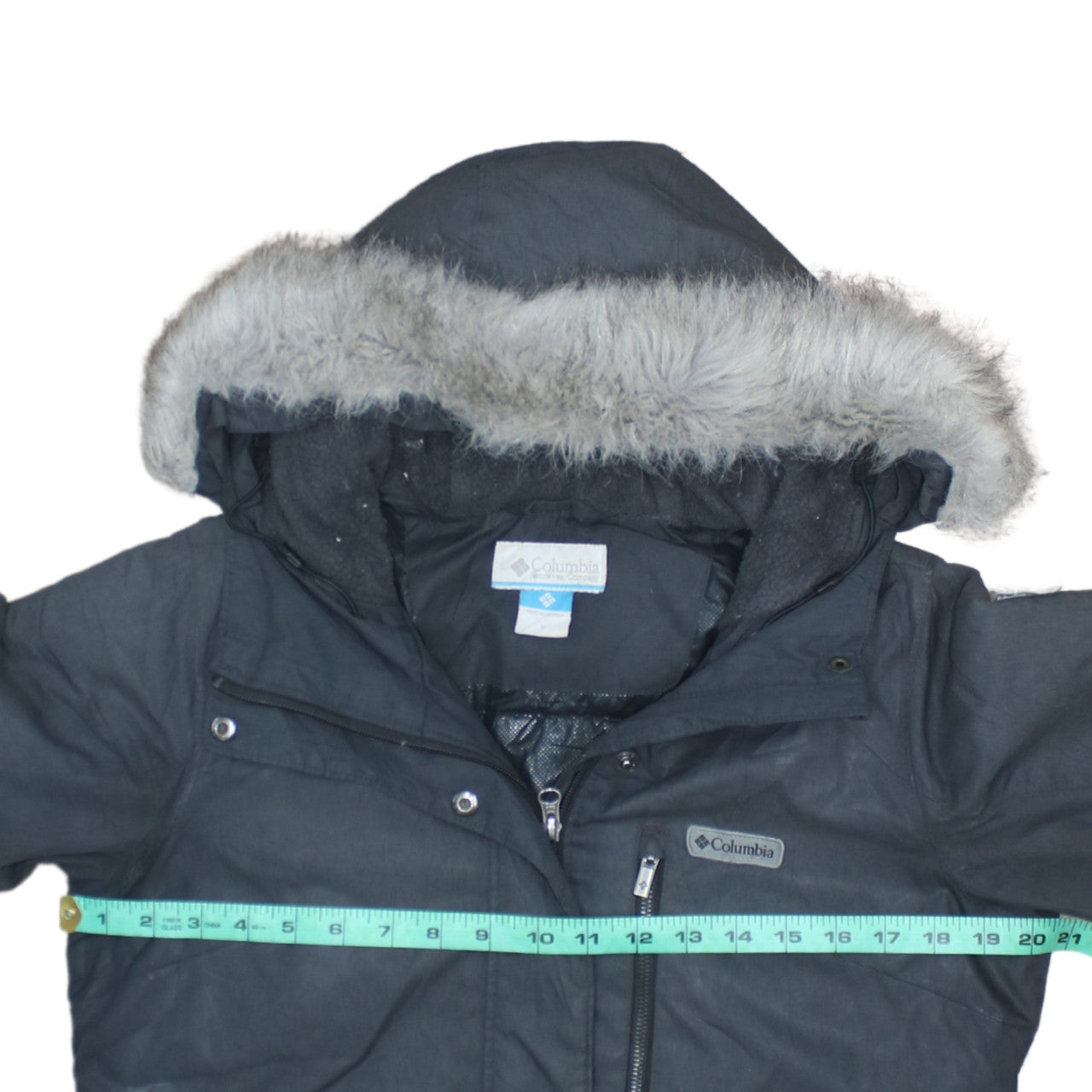 Columbia Women's Black Faux Fur Hooded Waterproof Parka Coat Size S