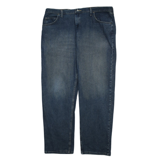 Wrangler Men's Blue Relaxed Fit Straight Jeans 42x32 Denim