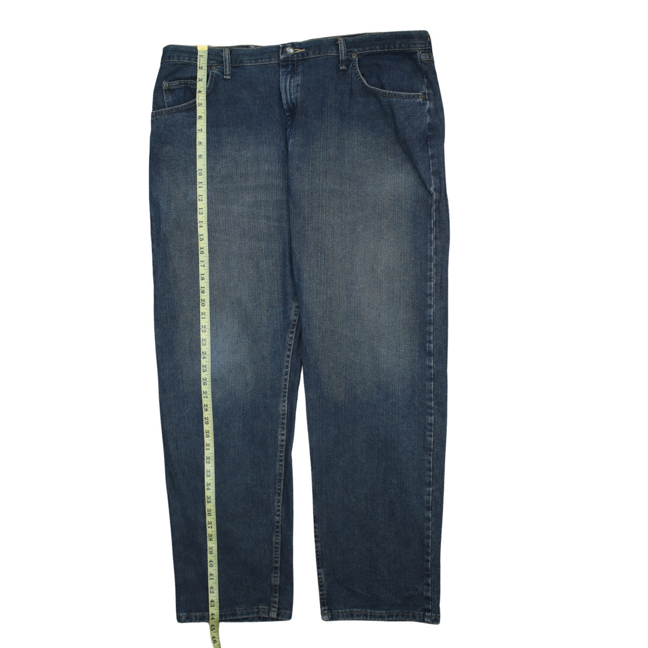 Wrangler Men's Blue Relaxed Fit Straight Jeans 42x32 Denim