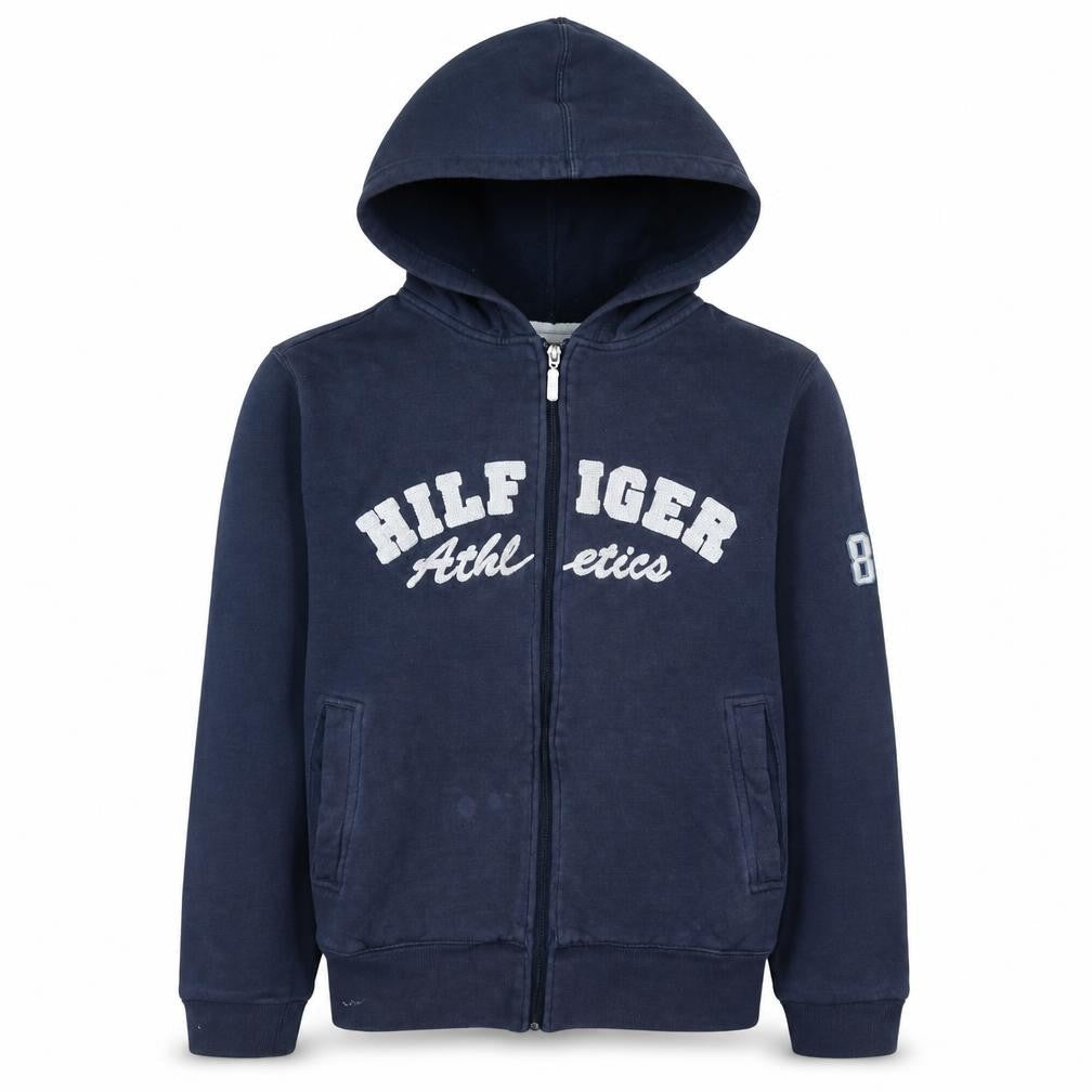 Tommy Hilfiger Men's Blue Full Zip Hoodie S Athletic Style