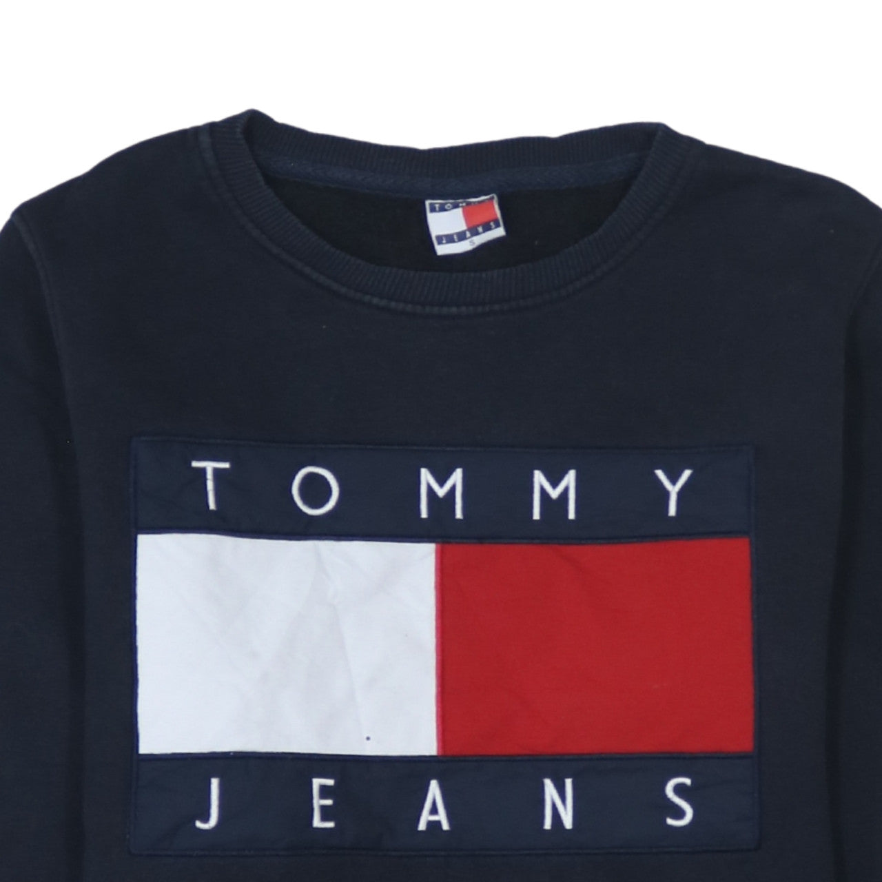 Tommy Jeans Men's Blue Logo Crew Neck Sweatshirt Size S