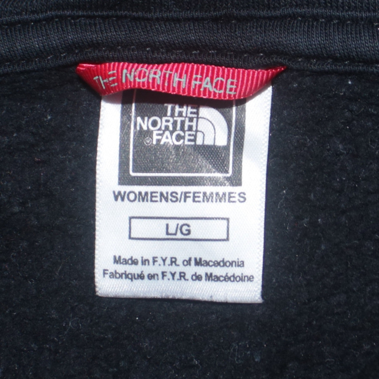 The North Face Womens Black Pullover Hoodie Large 100% Cotton