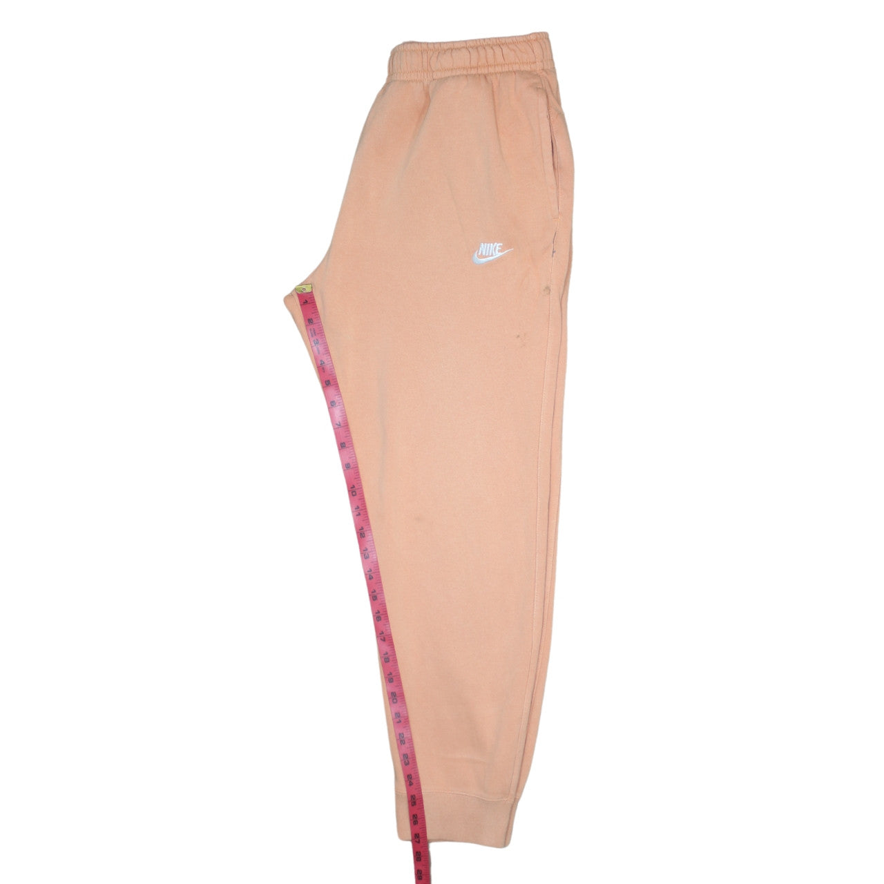 Nike Men's Beige Joggers L Regular Fit Fleece Tapered Trousers