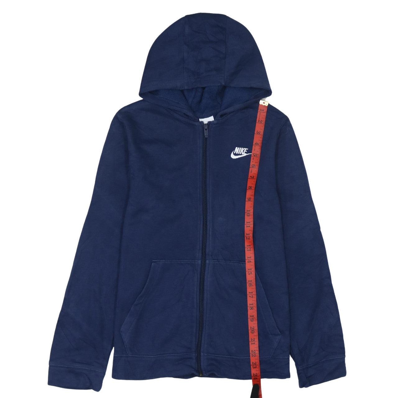 Nike Boys Navy Blue Full Zip Hoodie XL 158-170cm Hooded Sweatshirt
