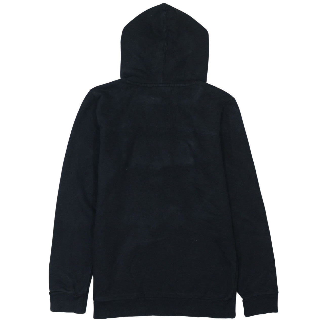 Napapijri Boys Black Hooded Pullover Hoodie Size 16 (170cm) Cotton Blend