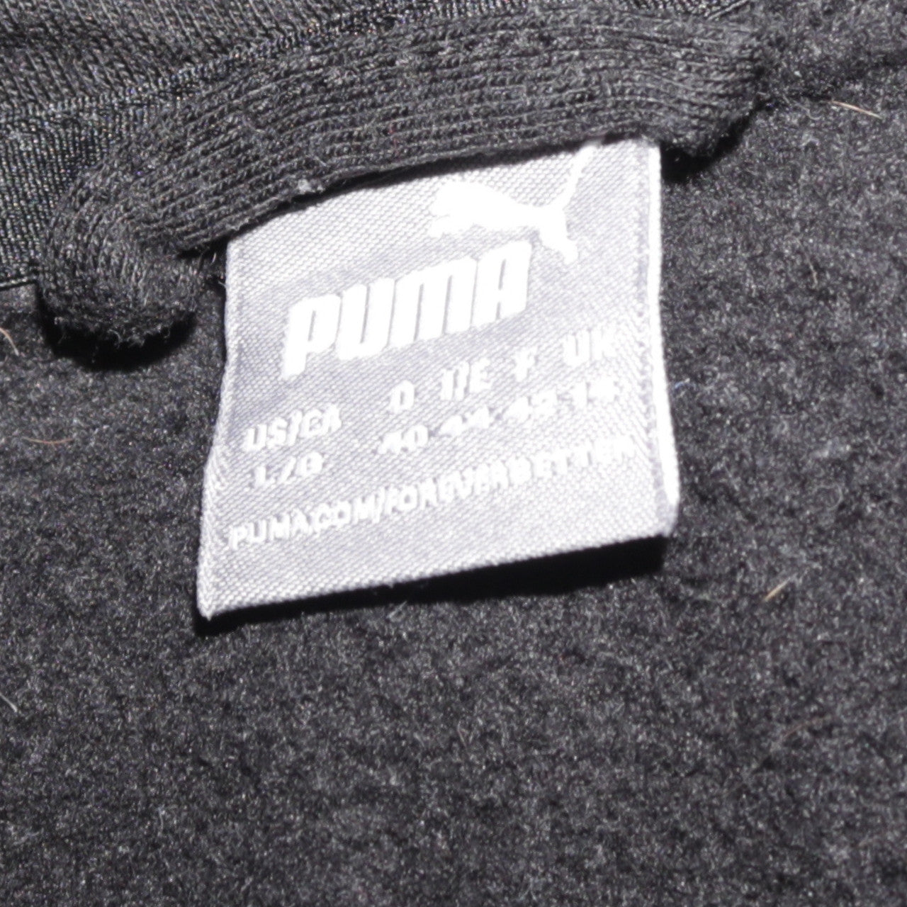 Puma Womens Black Full Zip Hoodie Size L Cotton Blend Athletic
