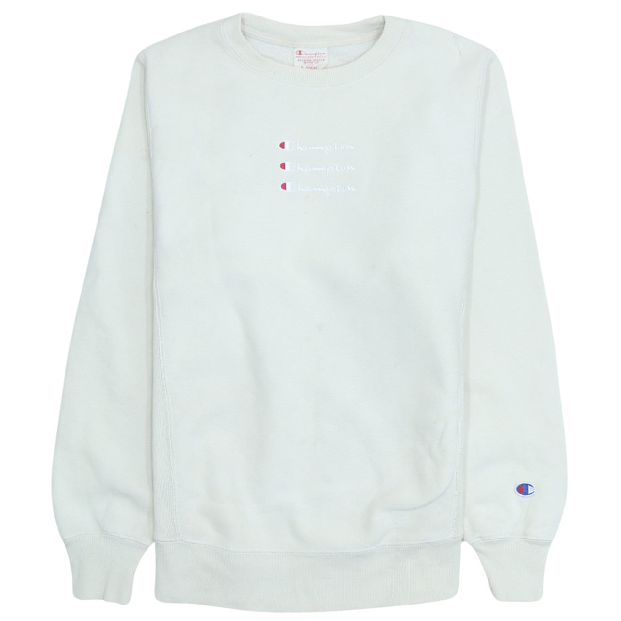 Champion Women's White XS Reverse Weave Crew Neck Sweatshirt