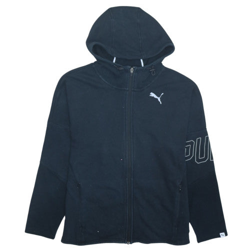 Puma Women Black Size 12 Full Zip Hoodie Sweatshirt