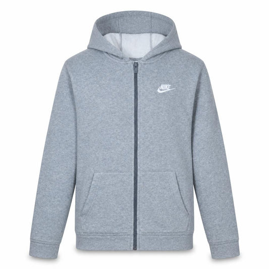 Nike Boys Grey Full Zip Hoodie XL () Cotton Blend Casual 12-13 Years